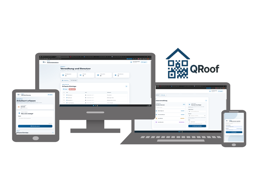 QRoof QR-Zeiterfassung und Administrationsoberfläche